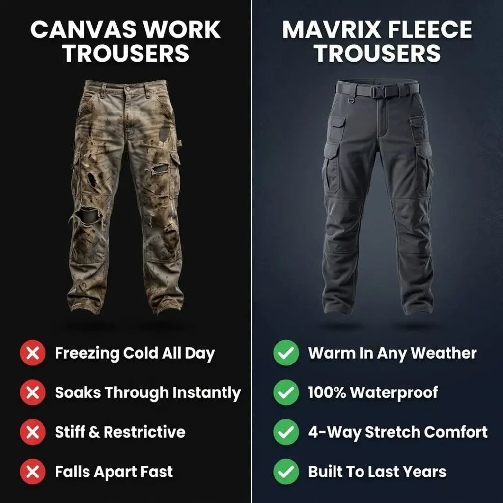 Mavrix - Fleece Lined Waterproof Utility Trousers (BUY 1 GET 1 FREE)